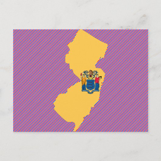 Flag-Karte New Jersey Postkarte (Vorderseite)