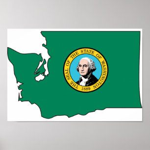 Flag-Karte Poster