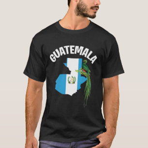Flag-Karte und Quetzal-Vogel von Guatemala für Chr T-Shirt
