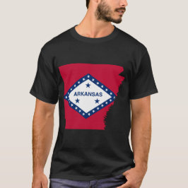 Flag-Karte von Arkansas T-Shirt
