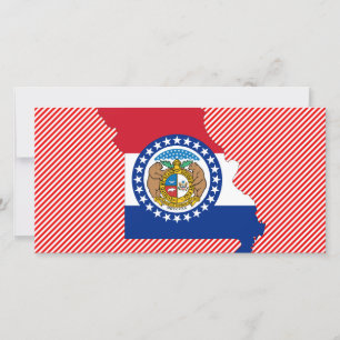 Flag-Karte von Missouri