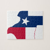 Flag-Karte von Texas Puzzle (Horizontal)