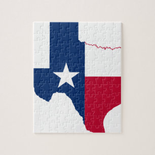 Flag-Karte von Texas Puzzle