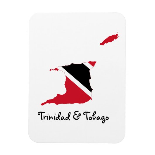 Flag-Karte von Trinidad und Tobago Magnet (Vertikal)