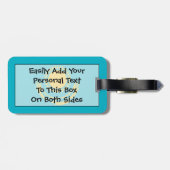 Flag Kasachstan Easy ID Personal Gepäckanhänger (Rückseite horizontal)