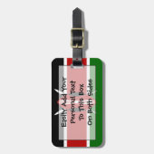 Flag Kenya Easy ID Personal Gepäckanhänger (Vorderseite vertikal)