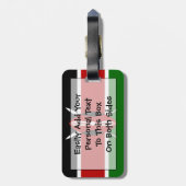 Flag Kenya Easy ID Personal Gepäckanhänger (Rückseite vertikal)