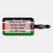 Flag Kenya Easy ID Personal Gepäckanhänger (Rückseite horizontal)