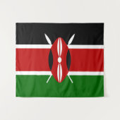 Flag Kenya Tapestry Wandteppich (Vorderseite (Horizontal))