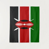 Flag Kenya Tapestry Wandteppich (Vorderseite)