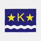 Flag Kinshasa, Kongo Fleece Blanket (Vorderseite (Horizontal))