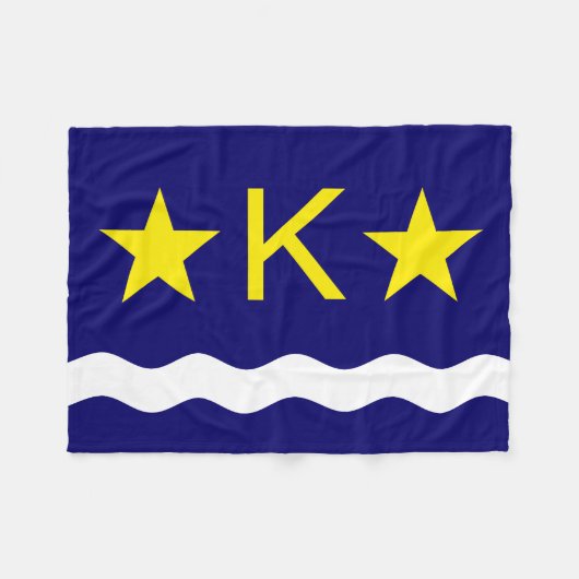 Flag Kinshasa, Kongo Fleece Blanket (Vorderseite (Horizontal))