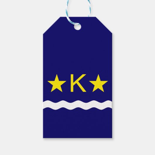 Flag Kinshasa, Kongo-Gift-Tags Geschenkanhänger (Vorderseite)