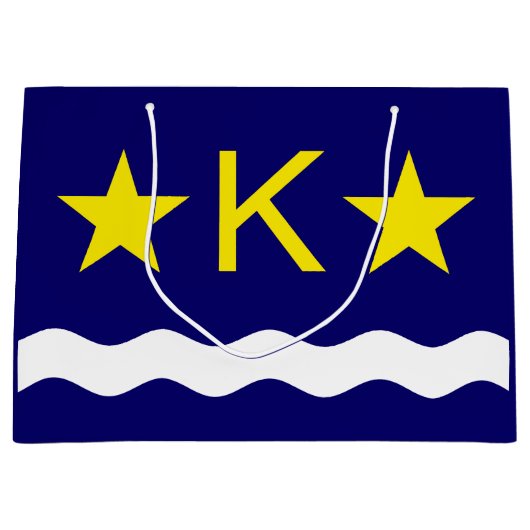 Flag Kinshasa, Kongo Große Geschenktasche Geschenktüte (Vorderseite)