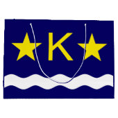 Flag Kinshasa, Kongo Große Geschenktasche Geschenktüte (Rückseite)