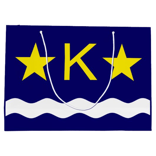 Flag Kinshasa, Kongo Große Geschenktasche Große Geschenktüte (Rückseite)