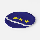 Flag Kinshasa, Kongo Paper Teller (Schrägansicht)