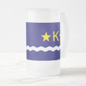 Flag Kinshasa, Kongo, Tasse für Mattiertes Glasbäe (VorderseiteRechts)