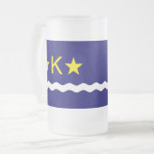 Flag Kinshasa, Kongo, Tasse für Mattiertes Glasbäe (Vorderseite Links)