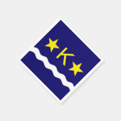 Flag Kinshasa, Kongobeitrag Napkins Serviette (Ecke)