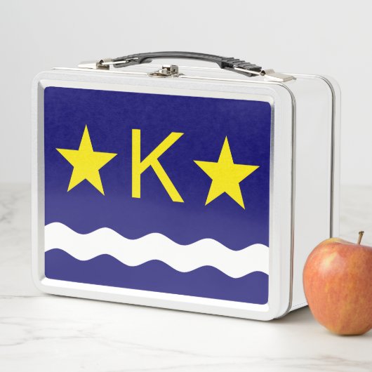 Flag Kinshasa, Kongoblatt Metall Brotdose (Beispiel)