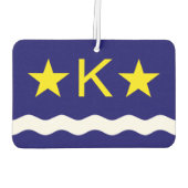 Flag Kinshasa, Kongoblatt-Untersetzer Autolufterfrischer (Rückseite)