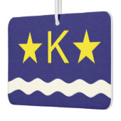 Flag Kinshasa, Kongoblatt-Untersetzer Autolufterfrischer (Links)