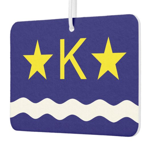 Flag Kinshasa, Kongoblatt-Untersetzer Autolufterfrischer (Links)