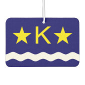 Flag Kinshasa, Kongoblatt-Untersetzer Autolufterfrischer (Vorderseite)