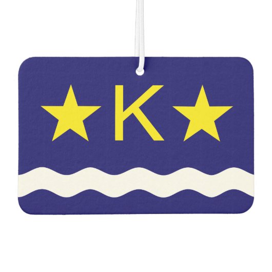 Flag Kinshasa, Kongoblatt-Untersetzer Autolufterfrischer (Vorderseite)