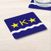 Flag Kinshasa, Kongoblatt-Untersetzer Rechteckiger Pappuntersetzer (angewinkelt)