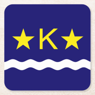 Flag Kinshasa, Kongoblatt-Untersetzer Rechteckiger Pappuntersetzer