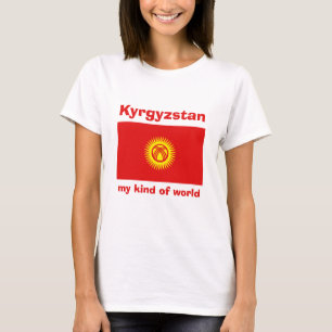 Flag Kirgisistan + Karte + T - Shirt