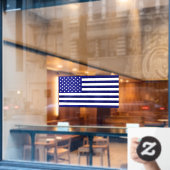 Flag-Klammer für die Unterstützung für dünne blaue Fensteraufkleber (Café-Fenster)