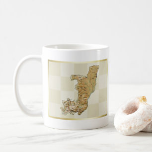 Flag Kongo-Brazzaville + Karte Tasse