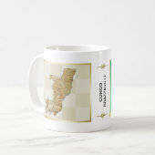 Flag Kongo-Brazzaville + Karte Tasse (Vorderseite Links)