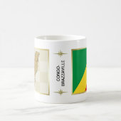 Flag Kongo-Brazzaville + Karte Tasse (Mittel)