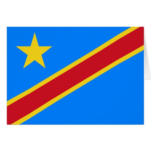 Flag Kongo Kinshasa (Vorderseite (Horizontal))