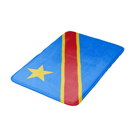 Flag Kongo Kinshasa Badematte (Schrägansicht)