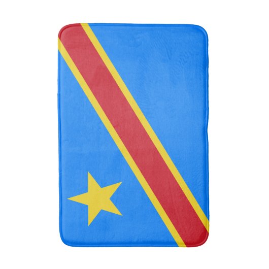 Flag Kongo Kinshasa Badematte (Vorderseite Vertikal)