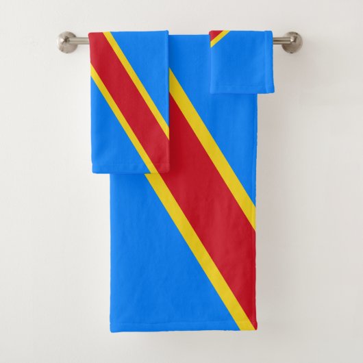 Flag Kongo Kinshasa Badhandtuch Set (Insitu)