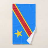 Flag Kongo Kinshasa Badhandtuch Set (Handtuch)