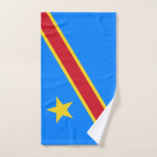 Flag Kongo Kinshasa Badhandtuch Set (Handtuch)