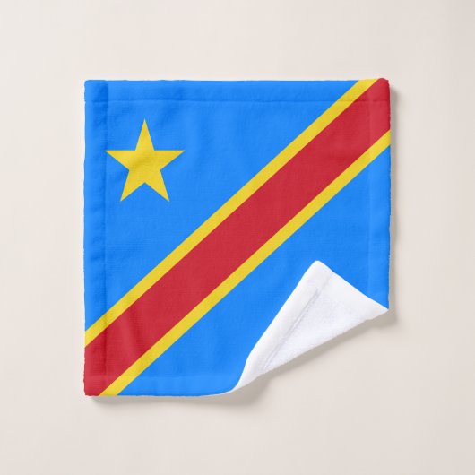 Flag Kongo Kinshasa Badhandtuch Set (Waschlappen)