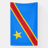 Flag Kongo Kinshasa Banner (Vertikal)