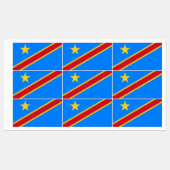 Flag Kongo Kinshasa Etiketten (Blatt)