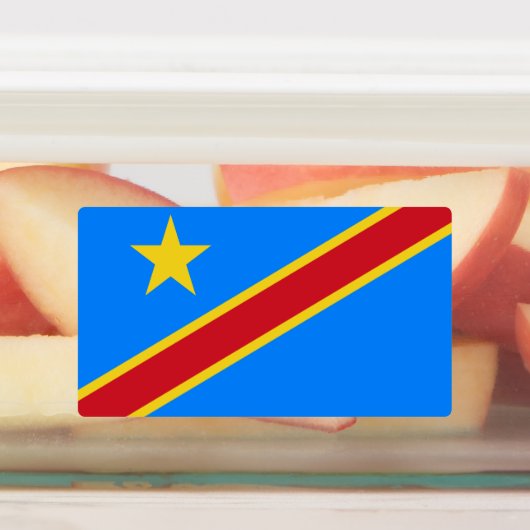 Flag Kongo Kinshasa Etiketten (Befestigt)
