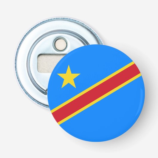 Flag Kongo Kinshasa Flaschenöffner (Vorderseite)