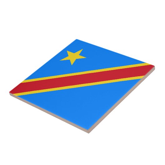 Flag Kongo Kinshasa Fliese (Seite)