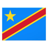Flag Kongo Kinshasa Fotodruck (Vorne)